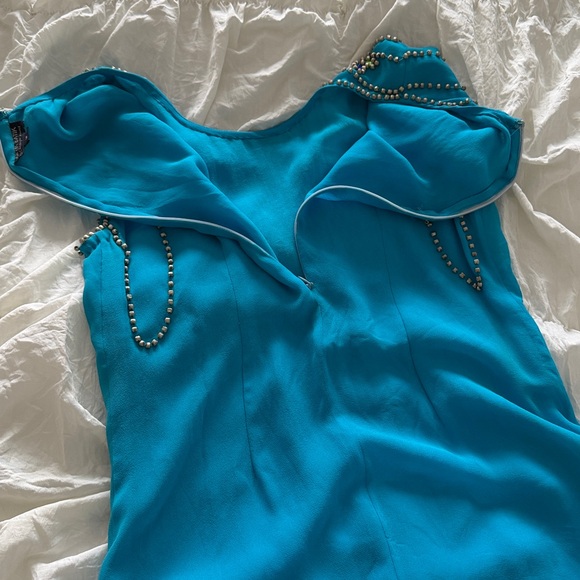 Antik Batik Sauvat Silk Beaded jeweled lose Dress - Picture 4 of 11